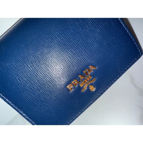 Prada Saffiano Leather Card Case Wallet - Navy Blue - Picture 8 of 8